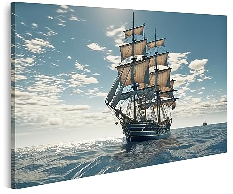 islandburner Bild auf Leinwand Segelschiff Segeln Meer Bilder Wandbilder Poster JELG-1K