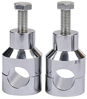 TARFIC Lenkerklemme Motorrad Für Universal Motorrad Lenker Riser Up Halterung Bar Stretcher Griff Clamp 25MM 1 22MM 7/8 Motorrad Lenkererhöhung (Farbe : Plating White 25mm)