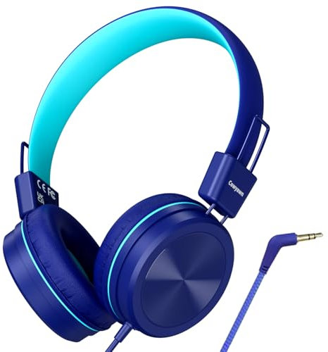 Cowyawn Casque USB Type C pour Enfants pour l'école, Casque Filaire pour Tout-Petits, Volume limité à 94 DB, Son stéréo HD, Casque Filaire Supra-auriculaire léger et Pliable pour Enfants/Adolescents