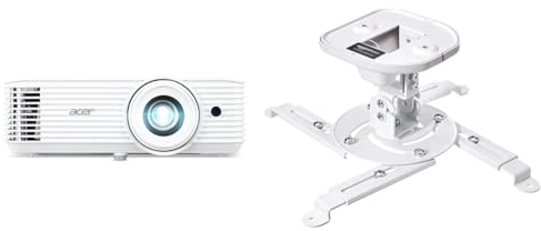 Acer H6546Ki DLP Beamer (1080p Full HD (1.920 x 1.080 Pixel) 5.200 ANSI Lumen & Amazon Basics - Neigbare Projektor-Halterung für die Decke/Wand, Traglast: 15 kg, Weiß