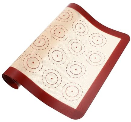 COLLBATH Macaron Baking Mat Heat-Resistant Non-Stick Silicone Baking for Oven Practical Pastry Mat Raised Edges Easy to Macarons
