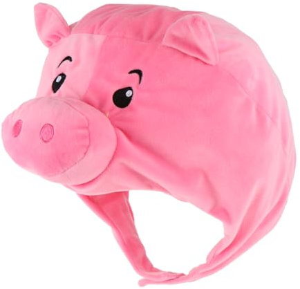 Garneck Cartoon-hut Schweinehut Photo Booth Requisiten Schweinchen-plüsch-kappe Für Geburtstag Lustiges Foto-accessoire