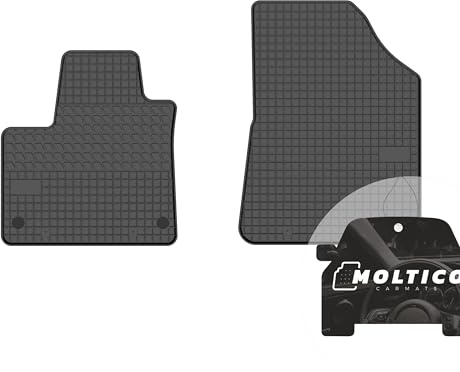moto-MOLTICO Vorne Gummimatten Auto, 2-teiliges Set, Allwetter Gummi Fußmatten mit Rand, Antirutsch & Wasserfest Autoteppiche - passend für Mercedes Citan II/Renault Kangoo III ab 2021
