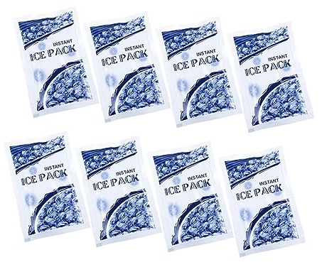 GARVALON 8stücke Kühlbeutel Eisbeutel Einweg-kühlpacks Kühlpacks Für Verbrennungen Und Schwellungen Reduzieren Sofortige Kühlung Kältequelle