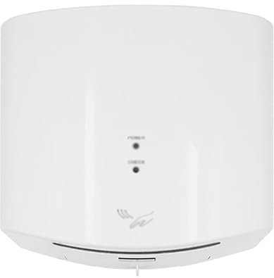 Elektrischer Handtrockner Automatischer beheizbarer elektrischer Handtrockner für gewerbliche Toiletten, geräuscharm, ABS Abdeckung, Wandmontage (White)