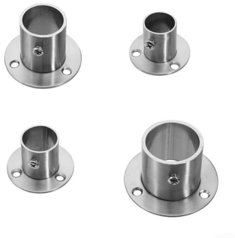 Conector de brida de pared de acero inoxidable de alta resistencia para fijación firme de tubo con bloqueo de tornillo (22 mm)