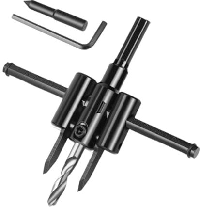 Fonowx Utensile da trapano a tazza per legno, fresa circolare regolabile, strumento per cartongesso, 120