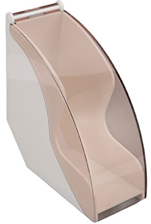 Boîte de rangement en papier filtre à café support de filtre en plastique support de poussière avec couvercle pour cuisine barre de café bureau 73x125x133 mm (Blanc)