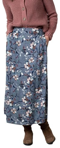 Lily & Me Alice Floral Print Midi Skirt - Navy - Size 18