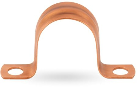 20x 22mm Copper Saddle Clip - Heavy Duty Pipe Fixing Clip