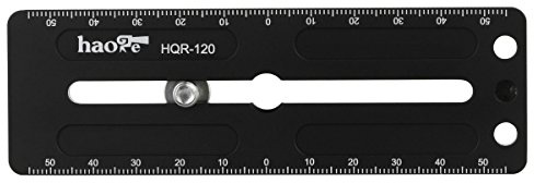 Haoge 120mm Multi-purpose Long Quick Release Extender Rail Sliding Plate for Camera Tripod Ballhead Clamp fit Benro Arca Swiss Sunwayfoto