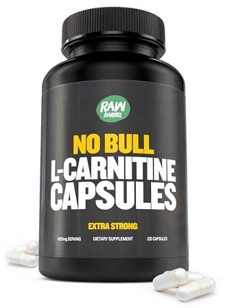 Raw Barrel - “No Bull” L-Carnitine Supplement, Pure Keto-Friendly L-Carnitine L-Tartrate Capsules for Improved Cognitive Function & Focus for Women and Men, L Carnitine Capsules, 500mg