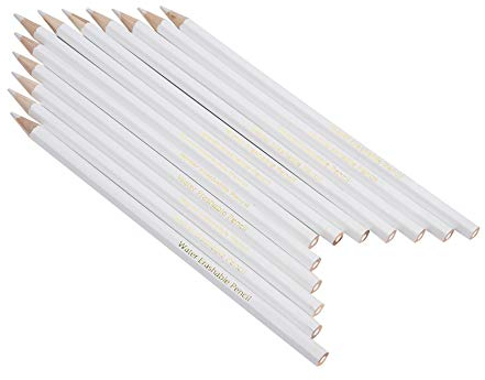 Akozon 12 Stücke Kennzeichnung Bleistift Wasserlösliche Bleistift Weiß Nähen Auswaschbar Markierungsstift Schneiderin Praktisches Werkzeug