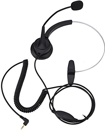 Cuffie per telefono cordless, Cuffie con eliminazione del rumore regolabile con microfono, Cuffie per call center da 2,5 mm, Cuffie wireless per ufficio, Call Center, Giochi