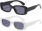 kimorn Rechteckig Sonnenbrillen für Damen Herren Trendige Retro Mode Brille 90er Vintage modisch UV 400 Schutz Quadratischer Rahmen K1200