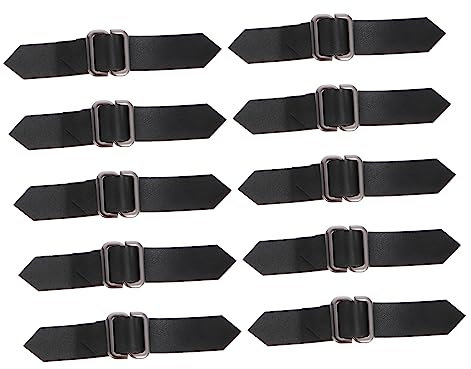KOCKSHION 10 Stück Faltenrock Clips Aus Leder Schwarz Kleidungsschnallen Für Uniformen Und Karierten Faltenröcke Langlebig Und Dekorativ Vielseitig Einsetzbar