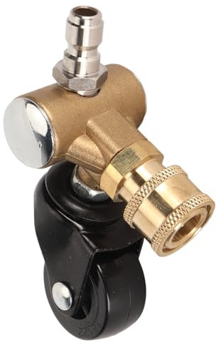 Articulación de Lavadora a Presión, Rueda Giratoria de Limpiador Colaboras Acero Inoxidable Estable para Carreteras Eficientes, Limpieza Fondo Automóvil Fácil y Rápida, Latón, Rueda Junta ABS, Uso