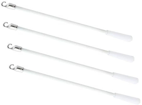 Fcnjsao Asta di ricambio verticale per tende con gancio e maniglia in fibra di vetro per aprire ciechi