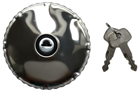 MelTruck Tappo serbatoio in metallo Ø 60 mm con 2 chiavi, tappo serbatoio per trattore escavatore camion