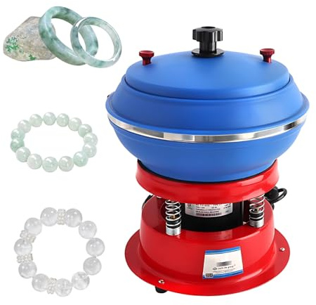Buratto Vibrante 3.5l per Pietre Gioielli Gemme Giada Agata Ambra Componenti Metallici Finitura Superficie Sbavatura per Hobby Laboratorio Piccoli Progetti