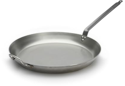 De Buyer - Padella tonda da frittura, Acciaio inossidabile , Diametro: 50 cm