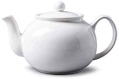 WM Bartleet & Sons 1750 Traditionelle Porzellan-Teekanne für 4 Tassen, 900 ml, Weiß, 1500ml