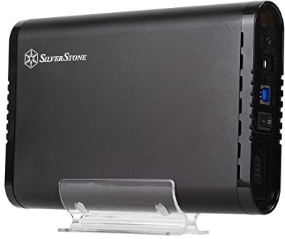 SilverStone SST-TS07 - Mobiles USB 3.0 Super-Speed Festplatten-Gehäuse für 3,5 SATA III-HDDs oder SSDs, schwarz