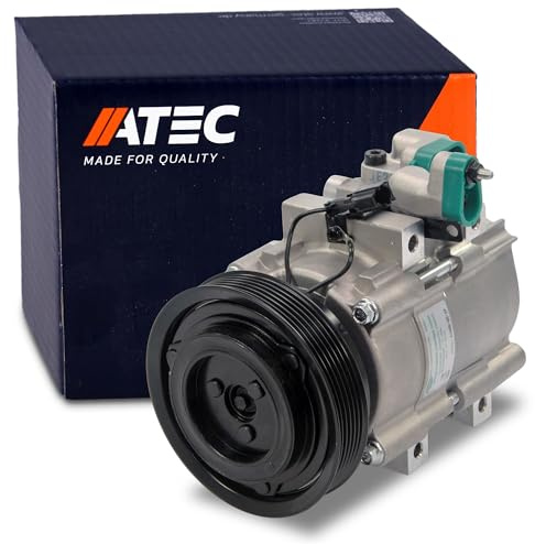 ATEC Germany 1x Compresor de aire acondicionado, COMPATIBLE CON - HYUNDAI TUCSON (JM), TUCSON Van/SUV (JM), KIA SPORTAGE 2 (JE_, KM_), SPORTAGE 2 VAN (KM_)