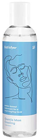 Satisfyer Men Gleitgel Cooling | Wasserbasiertes Gleitmittel | Prickelnder Kälteeffekt | Kondomverträglich | Ideal für Sexspielzeug | 300 ml