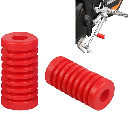 COPART Motorcycle Gear Shift Shifter Lever Pedal Rubber Cover Universal Replacement for Yamaha Suzuki Kawasaki Honda and More (Red, 1 Pair)