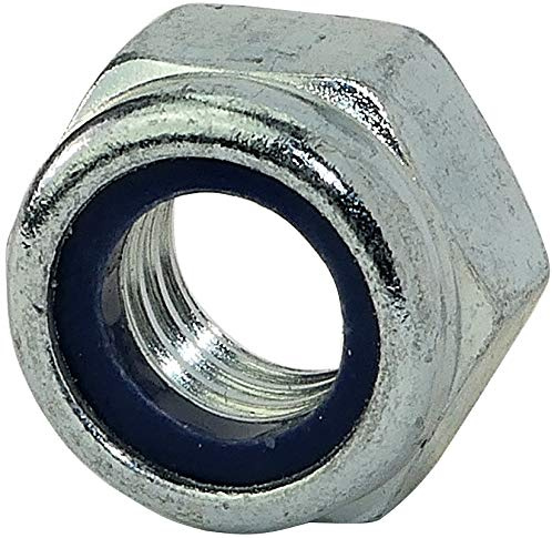 AERZETIX - Set di 10 - Dadi esagonali di bloccaggio - Dadi autobloccanti con anello nylon - Metallico/Separati/Assemblaggio - Filettatura M12 metrica femmina - C45763