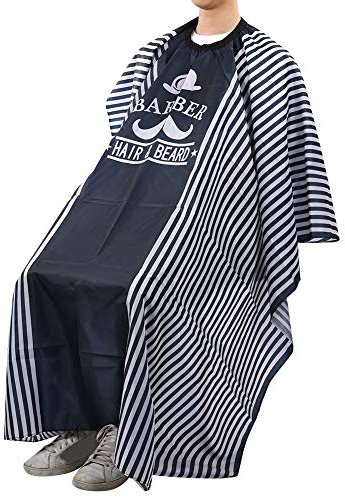 Mantella da Barbiere Mantella da Parrucchiere Professionale Stylist Grembiule di Stoffa da Parrucchiere Impermeabile Mantella da Taglio per Capelli Mantella da Taglio per Uomo Donna (160 X 140 Cm)