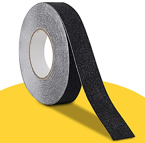 Fruitlet® Antirutsch Klebeband 10 m x 2 cm, Antirutsch Streifen Schwarz, Antirutschband Selbstklebend, Treppestufen Band, Wasserfest Rutschhemmend Band für Outdoor Drinnen