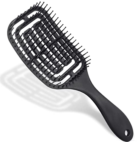Vinabo Hair Brush, Hair Brush Without Pulling, Detangling Brush, Suitable for Curls & Long Hair Hair Hair Brush for Wet and Dry Hair, Detangling Massage Brush for Women/Men/Children