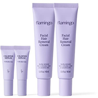 Flamingo Women's Facial Hair Removal Cream - 1.35 fl oz (2 Pack)