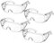 Gafas de Protección,4 PCS Gafas de Seguridad Gafas Protectoras Antivaho Gafas a Prueba de Polvo para Niños Adultos Protección Ocular con Lentes de PC y Más Gruesas para Actividades Aire Libre