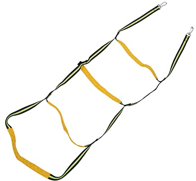 NDNCZDHC Bootsseilleiter, 4 Stufen Marine-Seilleiter Mit Edelstahlhaken, Strickleiter Für Schlauchboot, Fischerboot, Kajak, Motorboa