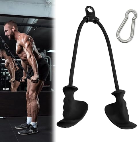 Aisny Trizepsseil, Ergonomisches Rutschfesten Griff Trizeps Seil Gedrehtes Seil Trizeps Trainingsgerät Griffhilfen Kraftsport Muskeltraining Zubehör für Fitnessstudio Gym Hause