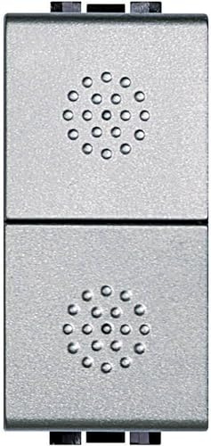 Pulsador doble 10Ailuminable1 móduloBTICINO Livinglight NT4036NTech