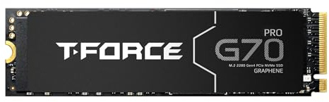 TEAMGROUP T-Force G70 PRO Graphene Heatsink 1TB DRAM SLC Cache 3D TLC NAND NVMe InnoGrit PCIe Gen4x4 M.2 2280 Gaming SSD Interno Funziona con PS5 Lettura/Scrittura 7400/5500 MB/s TM8FFH001T0C129