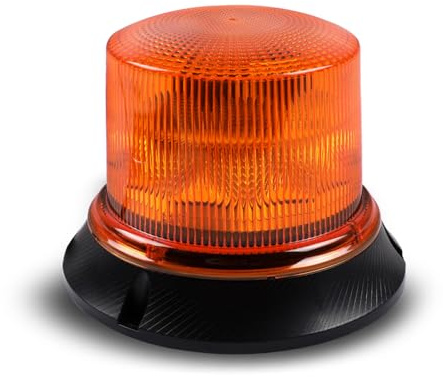 Qiping Rundumleuchte 8 Blitzmuster 12/24V Gelb Warnleuchte LED mit schrauben für Auto LKW Traktor Golfwagen