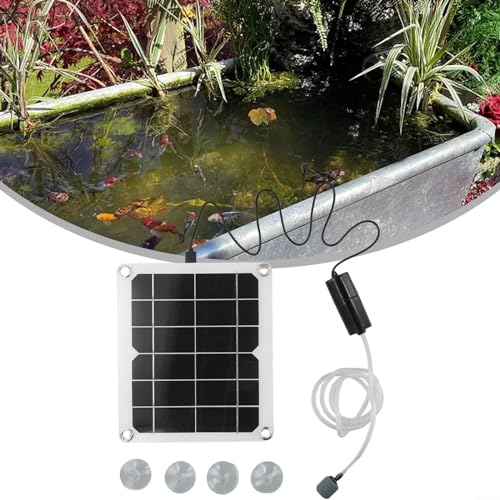 Aireadores solares para estanques, aireadores solares silenciosos de 20 W para estanques de peces al aire libre para peces al aire libre estanque acuario