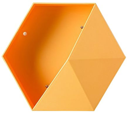RTYUSWL Sechseckige Pflanzgefäße Zum Aufhängen an der Wand, Waben-Wandpflanzgefäß für Den Innenbereich, Wandvase, Florarium, Geometrische Wanddekoration, Pflanzgefäße für Balkon, Zuhause,(Gelb)