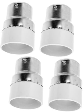 HOMSFOU Adaptateur de Douille B22 vers E14 pour Ampoules, 4 Pièces, Installation Facile en PC Cuivre, pour Bureaux et Espaces Commerciaux