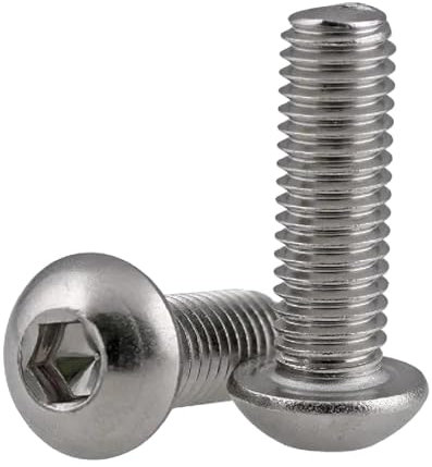 Tornillo hexagonal de cabeza redonda de acero inoxidable M5-M12, Perno de cabeza de seta de copa semicircular, 6 piezas, M10x100mm