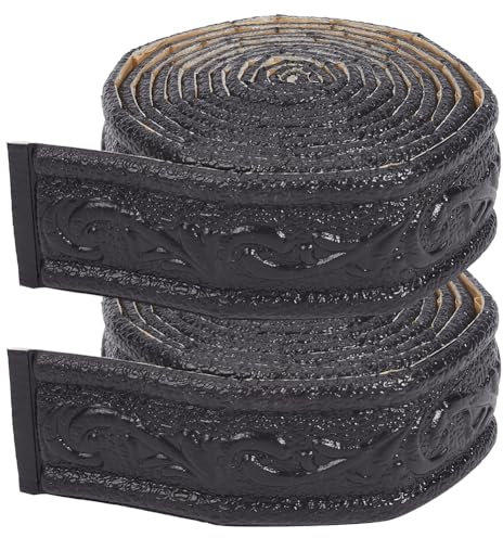CRASPIRE 2 pieza de 90 x2 molduras de Espuma 3D Negras Autoadhesivas, Flexibles, para Bordes de Pared, Zócalos, Molduras para Zócalos, Bordes de Papel Tapiz, Bordes de Espejos, Decoración de Hotel D