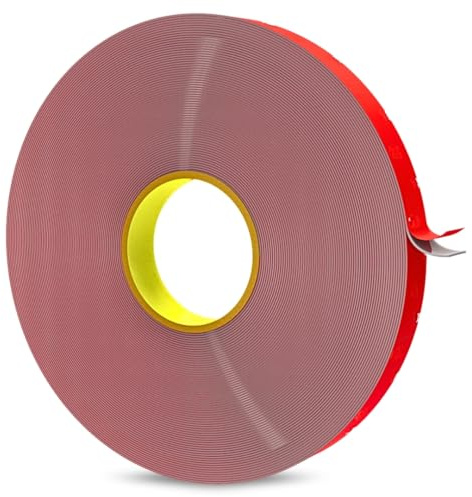 SOLNIT Cinta de montaje de doble cara, resistente al agua, fuerte adhesivo de montaje, decoración para oficina, coche, vidrio, letrero, pared, fabricado con 4229P (5mm x 33 Meter)