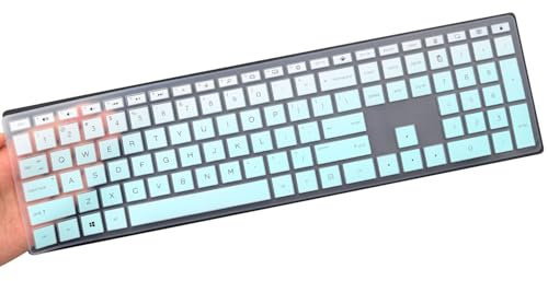 Keyboard Cover for HP Pavilion 27 inch All in One Desktop 27-xa0014/27 Xa0055Ng/0076Hk/0010Na/0370Nd, HP Pavilion 24-inch Xa0002A Xa0032 xa0013w 24-xa0020,HP Pavilion Wireless Keyboard-Ombre Mint