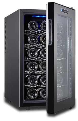 TT-YEC Large Capacity Wine Refrigerator, Electronic Constant Temperature Wine Cabinet, 30 Bottle Bar Cabinet, 10°C-18°C Digital Temperature Control, Freestanding Wine Cellar,A