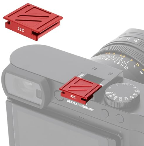 JJC Metal Hot Shoe Cover Cap Compatible for Leica Q3, Q3 43, Q3 Monochrom, Q2 Digital Camera, Full-Coverage Design, Anti-Scratch, Dust-Proof & Stains (RED)